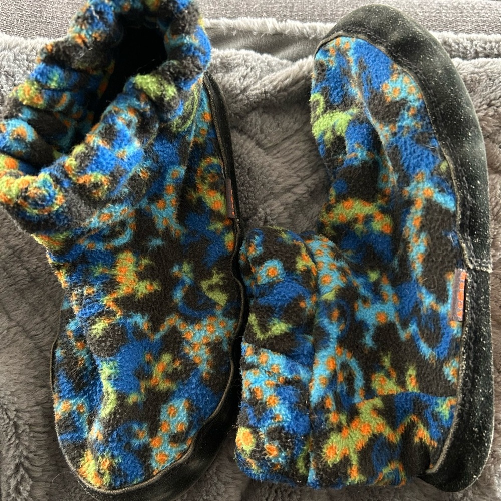 Acorn boy slippers.
